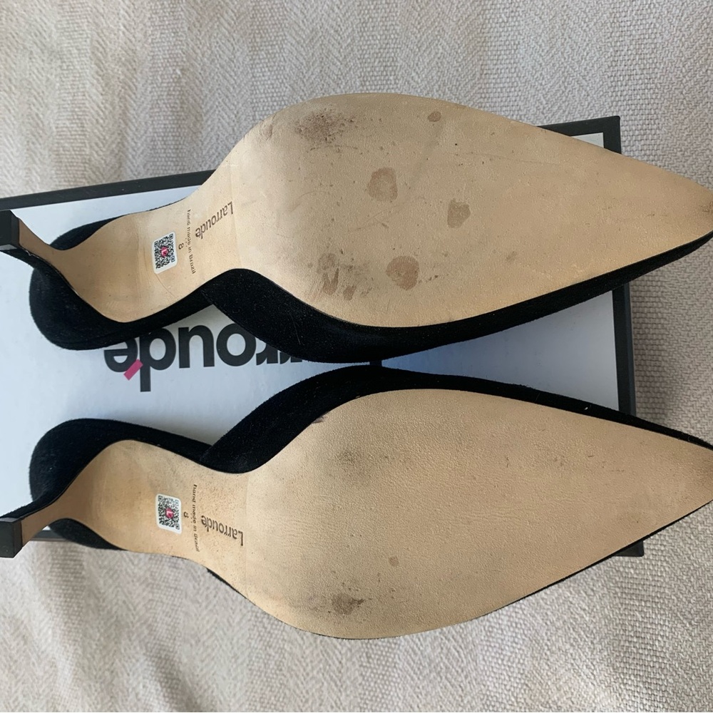 Larroude Black Heeled Mules - Picture 5 of 5